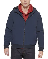 Tommy Hilfiger Men's Softshell Performance Hooded Fleece-Lined Bomber Jacket