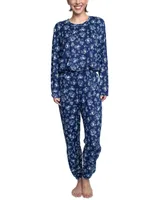 Hanes Women's 2-Pc. Henley Jogger Pajamas Set