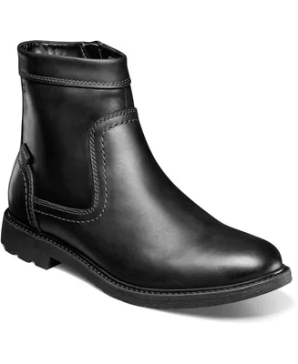 Nunn Bush Men's 1912 Water-Resistant Leather Plain Toe Side Zip Boots