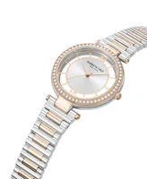 Kenneth Cole New York Women's Transparency Two-Tone, Silver-Tone, Gold-Tone Rose Stainless Steel Watch 34mm