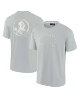 Men's and Women's Fanatics Signature Gray Florida State Seminoles Super Soft Short Sleeve T-shirt