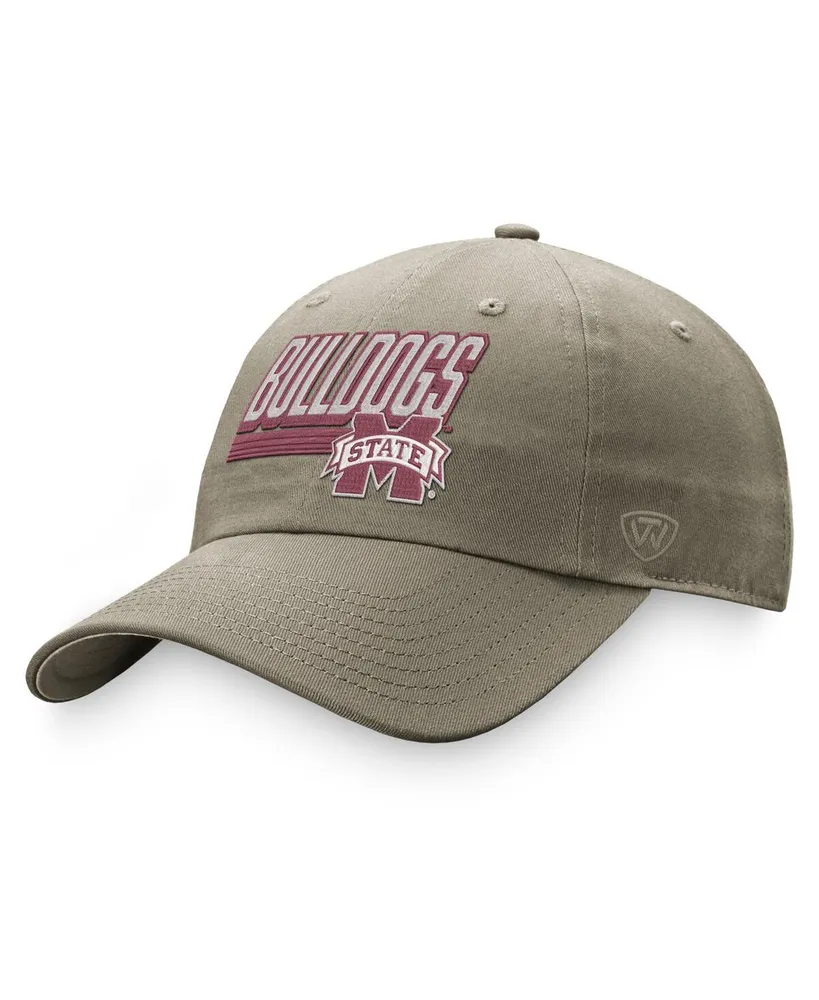 Men's Top of the World Khaki Mississippi State Bulldogs Slice Adjustable Hat