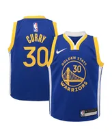 Preschool Boys and Girls Nike Stephen Curry Royal Golden State Warriors Dri-fit Swingman Player Jersey - Icon Edition