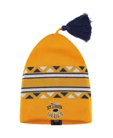 Men's adidas Gold St. Louis Blues Reverse Retro Knit Beanie with Tassel