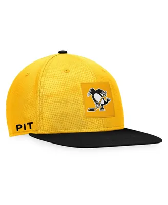 Men's Fanatics Gold, Black Pittsburgh Penguins Authentic Pro Alternate Logo Snapback Hat
