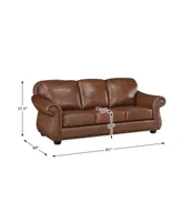 White Label Dadeville 85" Leather Match Sofa