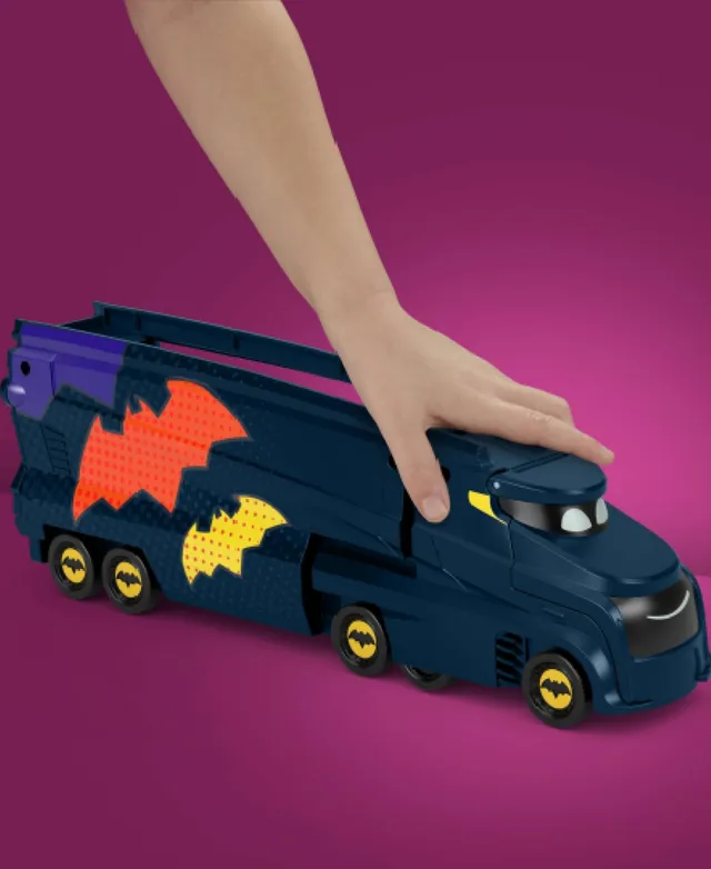 BatWheels Fisher-Price Dc Toy Hauler and Car, Bat-Big Rig with Ramp and  Vehicle Storage - Multi