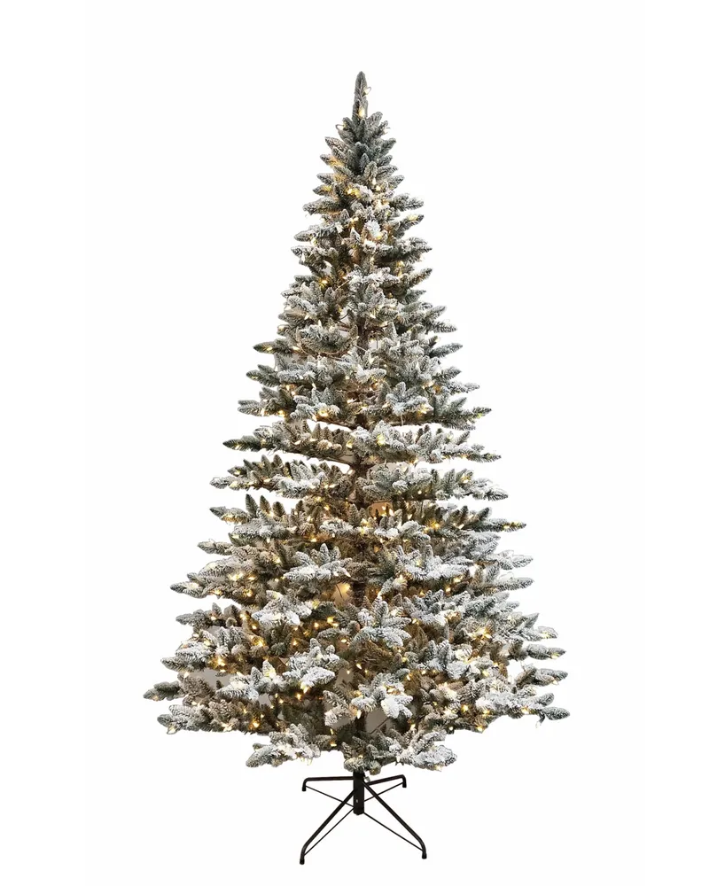 Kurt Adler 9' Pre-Lit Warm Led Snow Pine Tree