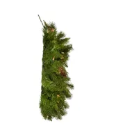 Kurt Adler 24" Pre-Lit Clear Incandescent Pinecone Wreath