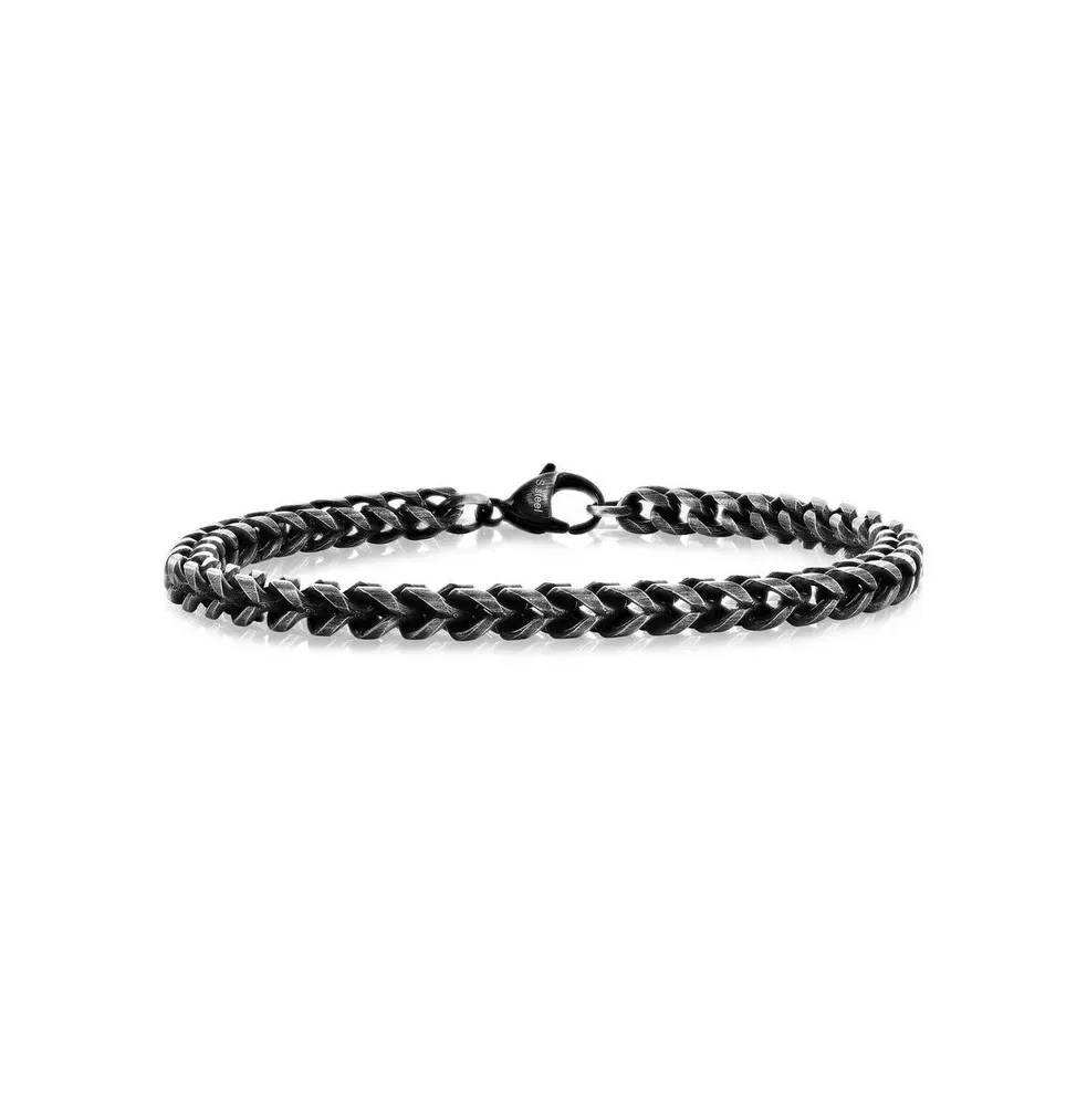 Metallo Stainless Steel Franco Chain Bracelet