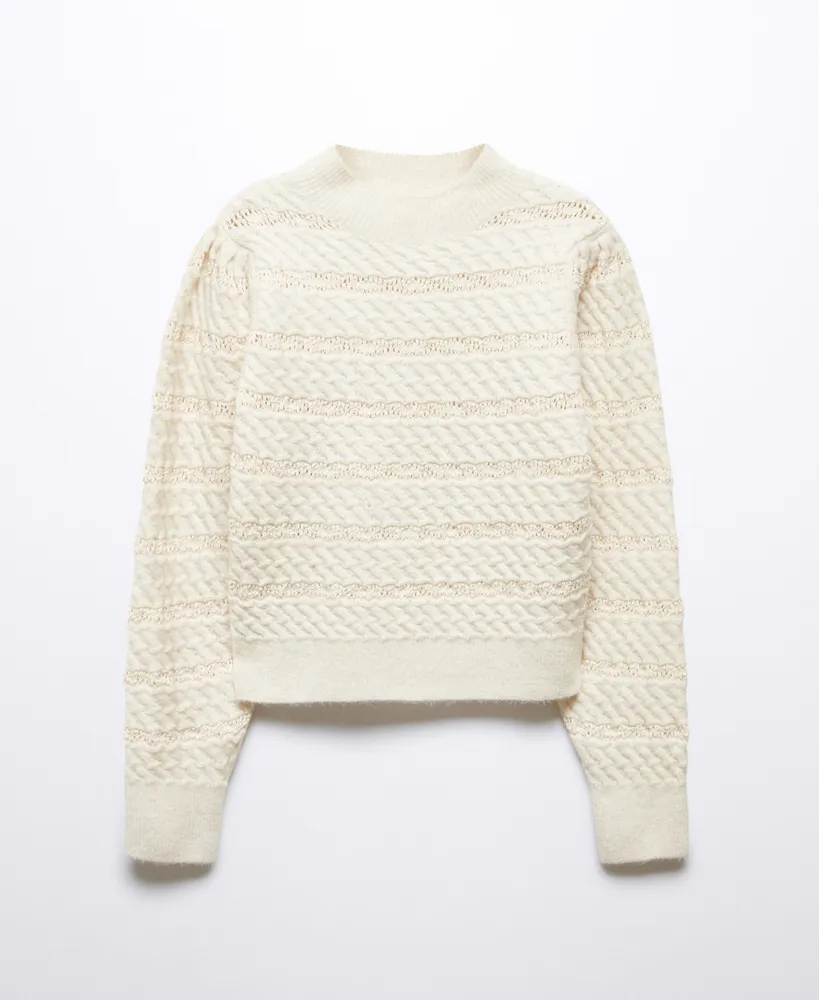 Mango Women's Knitted Braided Sweater