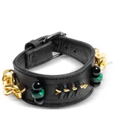 Nectar Nectar New York 18k Gold-Plated Gemstone Faux Leather Wrap Bracelet