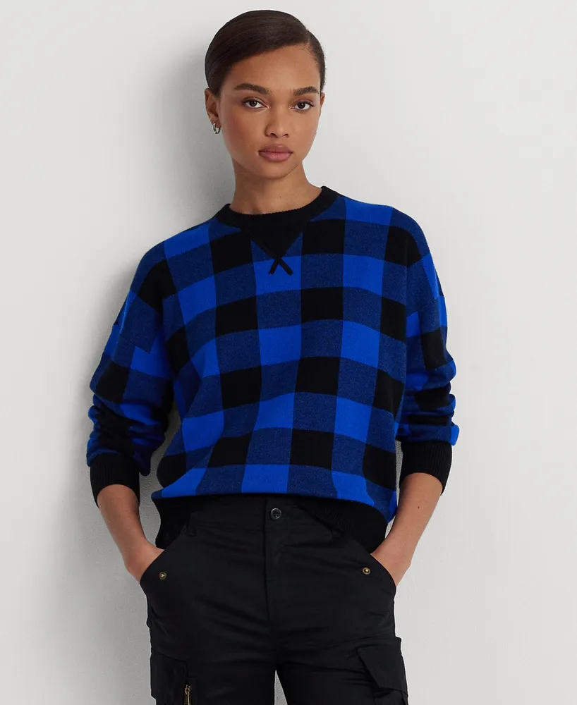 Lauren Ralph Lauren Women's Buffalo Check Twill Shirt Jacket - Macy's