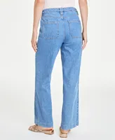 On 34th Women's Patch-Pocket Wide-Leg Jeans, Created for Macy's