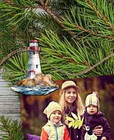 Designocracy Holiday Wooden Clip-On Ornaments Lighthouse Set of 6 G. DeBrekht