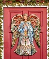 Designocracy Elegant Angel of Hope Christmas Wooden Door Decor Door Hanger G. DeBrekht