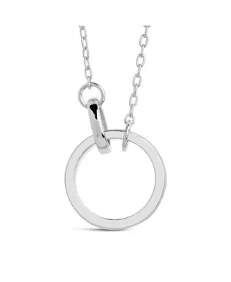 Sterling Forever Genuine Mother of Pearl Mishel Interlocking Necklace