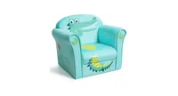 Kids Crocodile Armrest Upholstered Sofa Chair