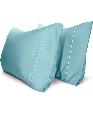 Queen 2PC Ultra Soft Silky Solid Performance Pillowcase Set