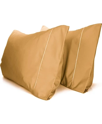 Queen 2PC Ultra Soft Silky Solid Performance Pillowcase Set