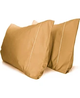 Queen 2PC Ultra Soft Silky Solid Performance Pillowcase Set