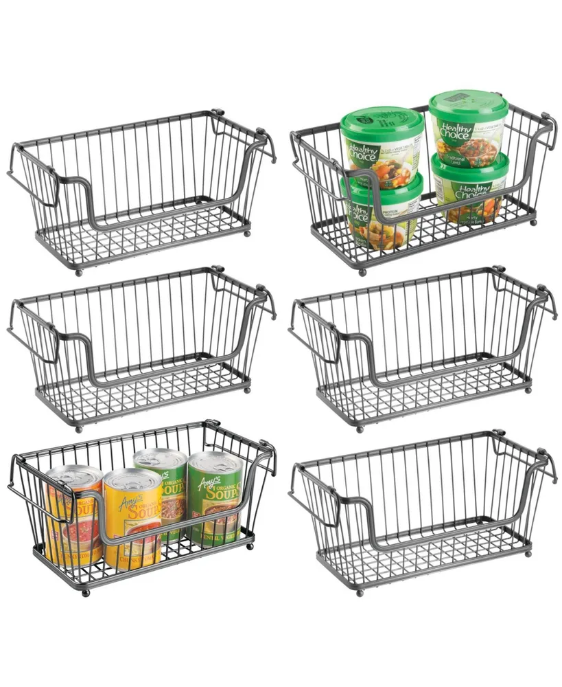 Bronze Long Metal Wire Kitchen Pantry Food Storage Basket by mDesign