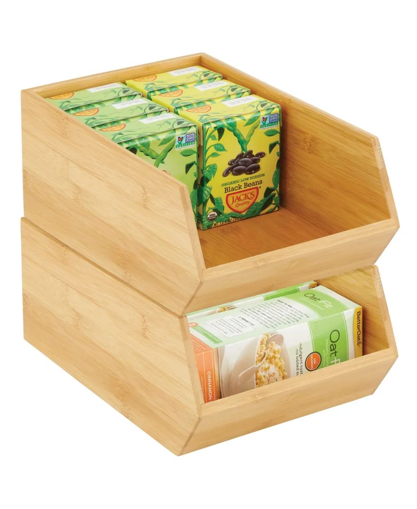 Stackable Bamboo Storage Bins