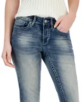 Dollhouse Juniors' Mid-Rise Embellished-Pocket Jeans