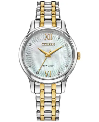 Citizen Eco-Drive Women's Classic Two-Tone Stainless Steel Bracelet Watch 31mm - Silver
