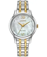 Citizen Eco-Drive Women's Classic Two-Tone Stainless Steel Bracelet Watch 31mm - Silver