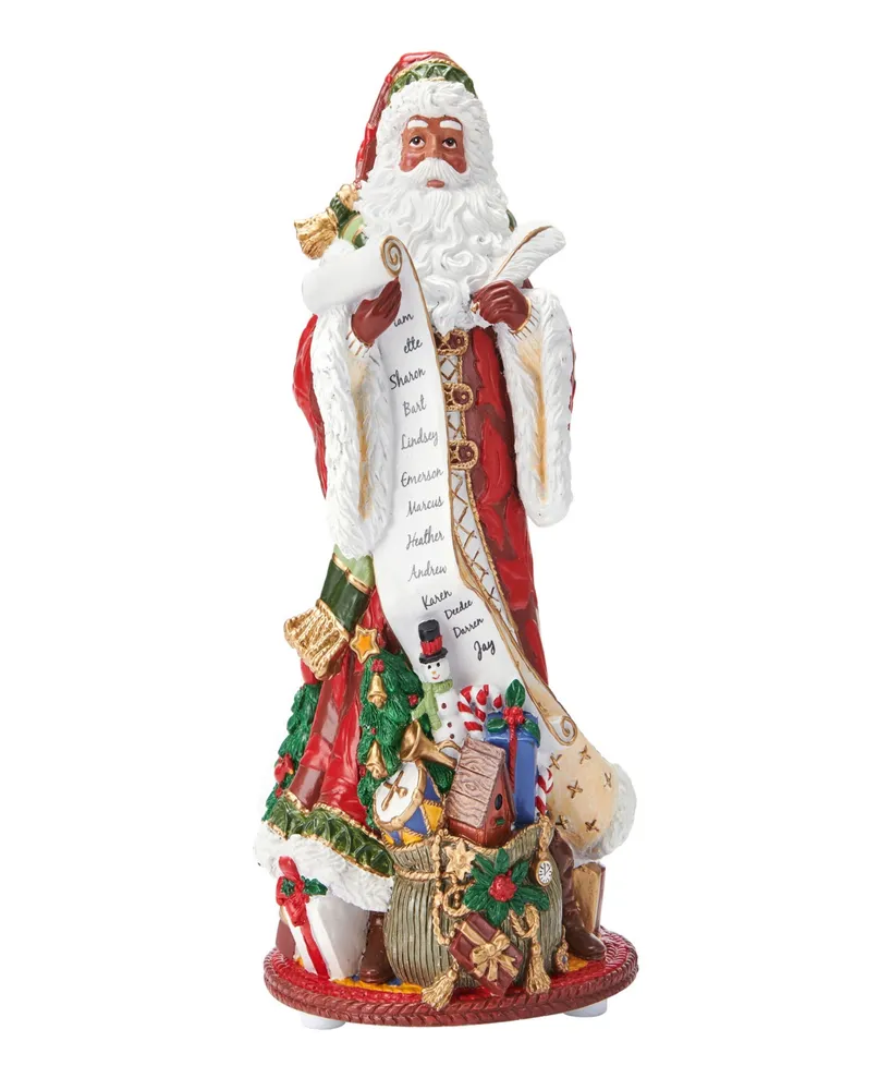 Fitz and Floyd Holiday Home African Santa Musical Figurine, 10.75-in