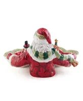 Fitz and Floyd Holiday Home African American Santa Server, 13.5-in