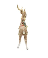Fitz and Floyd Noel Holiday Grand Deer Figurine, 17.75-in