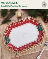 Fitz and Floyd Noel Holiday Large Platter, 16-in x 12-in