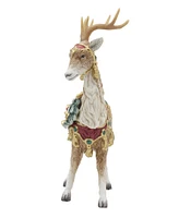 Fitz and Floyd Noel Holiday Standing Deer Candle Holder, 10.25-in