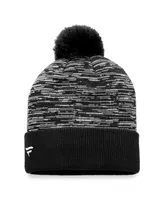 Men's Fanatics Black Philadelphia Flyers Defender Cuffed Knit Hat with Pom