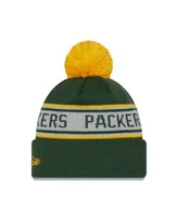 Preschool Boys and Girls New Era Green Green Bay Packers Repeat Cuffed Knit Hat with Pom