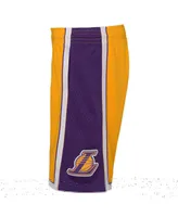 Big Boys Mitchell & Ness Gold Los Angeles Lakers Hardwood Classics Swingman Shorts