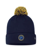 Men's Fanatics Navy St. Louis Blues 2023 Nhl Draft Cuffed Knit Hat with Pom