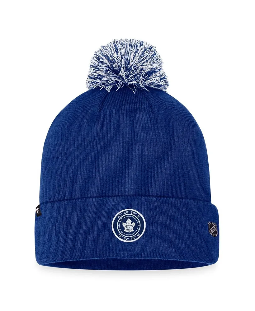 Men's Fanatics Blue Toronto Maple Leafs 2023 Nhl Draft Cuffed Knit Hat with Pom