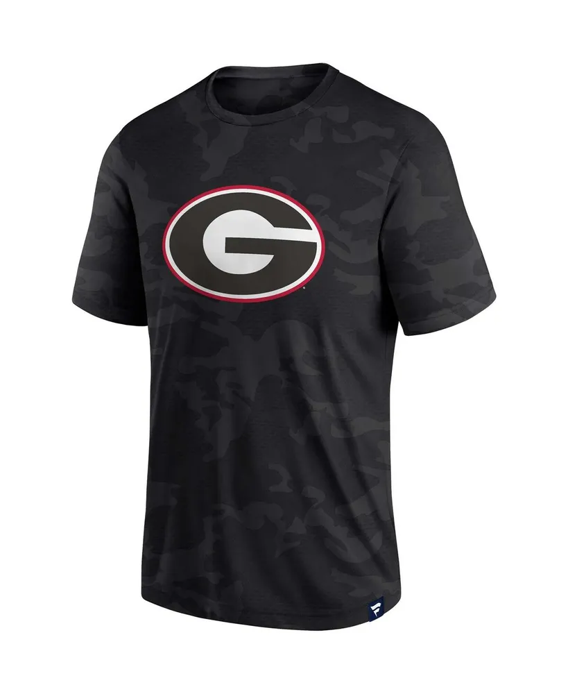 Men's Fanatics Black Georgia Bulldogs Camo Logo T-shirt
