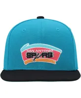 Big Boys and Girls Mitchell & Ness Teal, Black San Antonio Spurs Two-Tone Snapback Hat