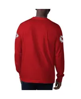 Men's Starter Red Kansas City Chiefs Clutch Hit Long Sleeve T-shirt