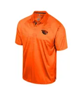 Men's Colosseum Orange Oregon State Beavers Honeycomb Raglan Polo Shirt