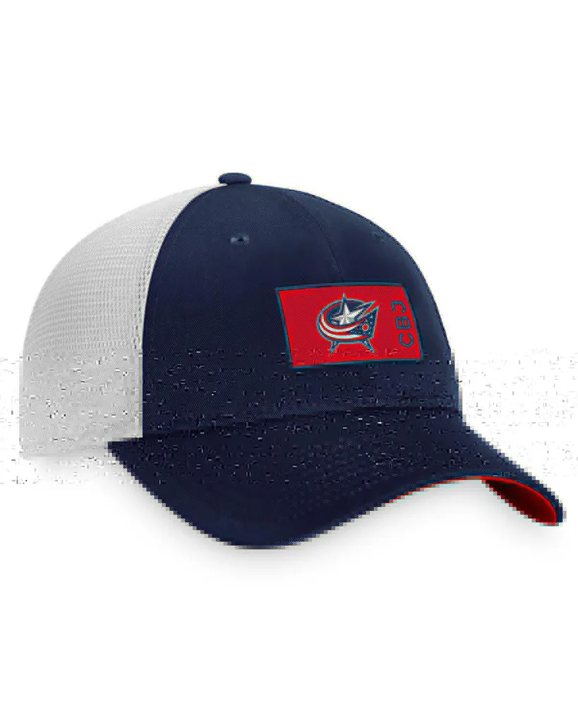 Men's Fanatics Navy Columbus Blue Jackets Authentic Pro Rink Trucker Snapback Hat