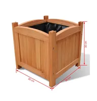 vidaXL Wooden Raised Bed 11.8" x 11.8" x 11.8" Set of 2