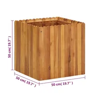 vidaXL Garden Raised Bed 19.6"x19.6"x19.6" Solid Acacia Wood