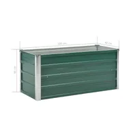 vidaXL Garden Raised Bed Galvanized Steel 39.4"x15.7"x17.7