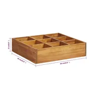 vidaXL Herb Garden Raised Bed Solid Wood Acacia 23.6"x23.6"x5.9"