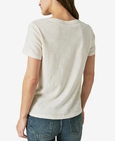 Lucky Brand Women's Cotton Queen Of Spades Boyfriend Tee